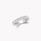 Обручка з діамантами огранки Emerald